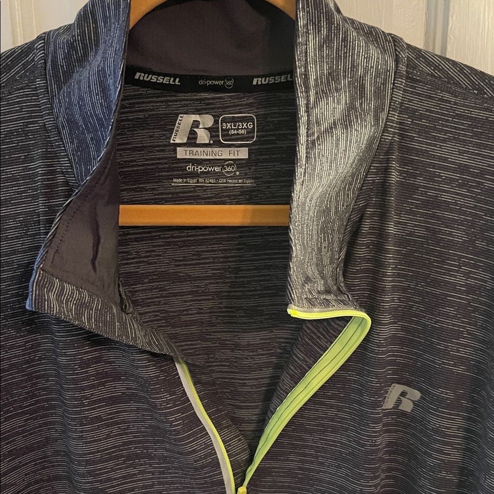 Russell Athletic Men's Black and Gray Training Jacket